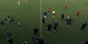 Зовреа страстите на ФФМ: Црвен картон, па Вардар и Башкими влегоа во „клинч“ (ВИДЕО)