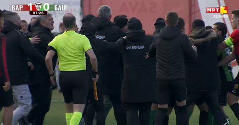 ВИДЕО: Масовна тепачка го прекина мечот Вардар – Башкими!