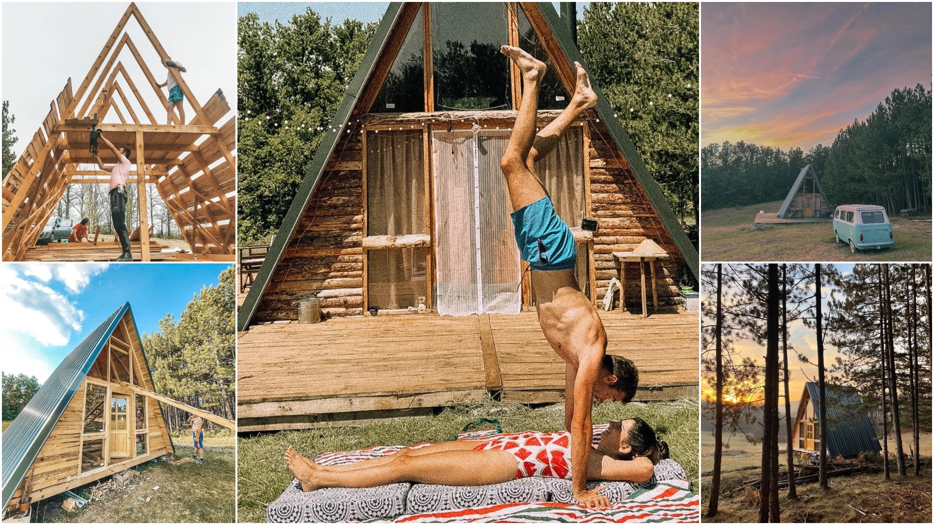 Ивана и Анеј сами направија куќа во А-рамка: „Ја изградивме за 35 саботи, без никакво искуство“