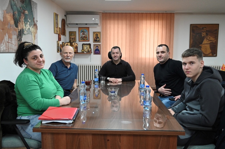 Европскиот вицешампион Немања Младеновиќ имаше прием кај градоначалникот Бобан Стефковски