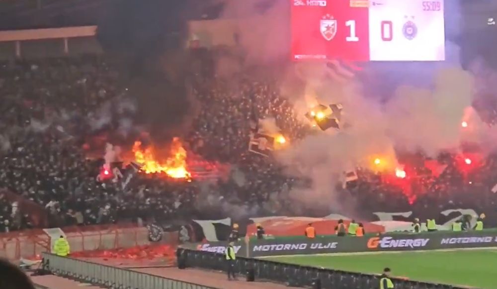 Како изгледа јужната трибина на „Маракана“ која Гробарите ја запалија!? (ФОТО)