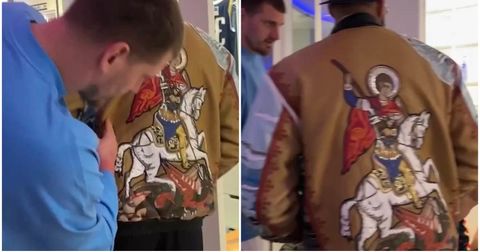 ВИДЕО: Ѕвездата од САД носеше јакна со Свети Ѓорѓија, Јокиќ остана во шок!