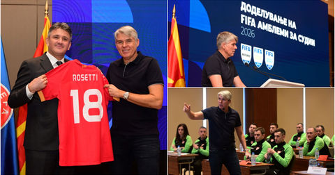 Шефот на судиите на УЕФА гостин на доделувањето на ФИФА амблеми во Скопје