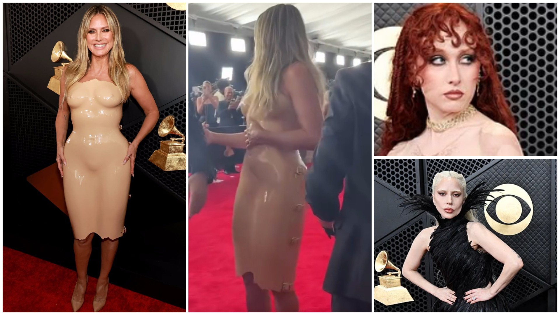 Хајди Клум како жива Барби едвај оди на црвениот тепих + Највпечатливите модни изданија на Греми 2026 (фото+видео)