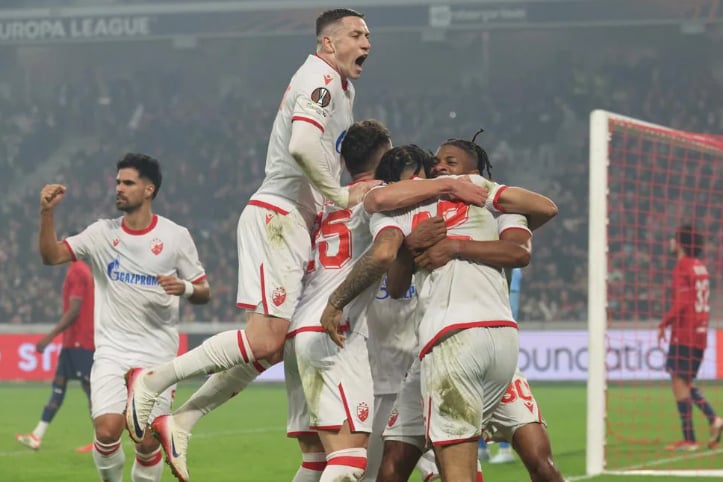 Голема победа на српскиот шампион: Звезда го урна Лил на негов терен (ВИДЕО)