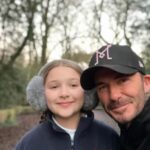 (Фото) Татко и ќерка на скијање: Дејвид Бекам создава нови спомени со ќерка си Харпер