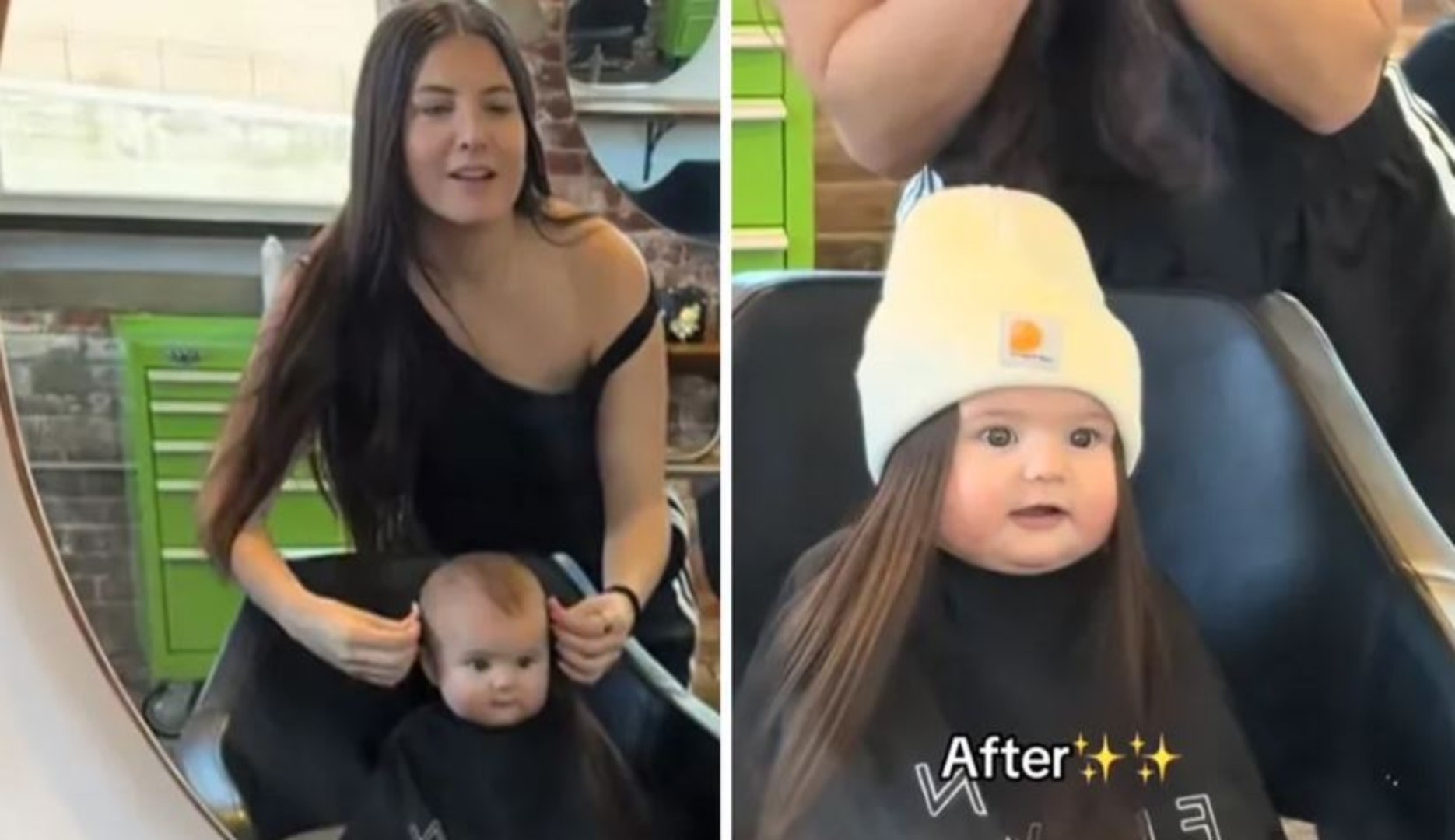 Фризерски експеримент со бебе што никој не го очекуваше: Мајка ѝ додала 56 см коса и добиле милиони следбеници