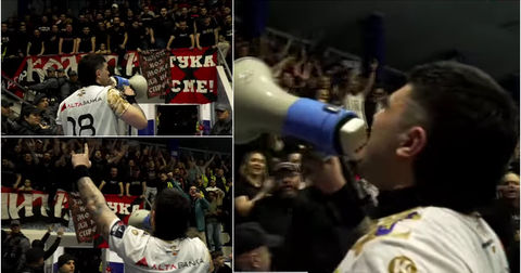 Мечка побара мегафон и со „Комити“ запеа : Во градот Скопје има само еден клуб! (ВИДЕО)