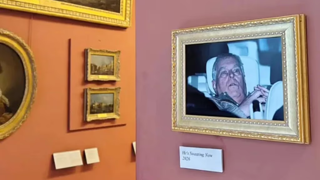 АКТИВИСТИ ЈА ЗАКАЧИЈА ВО ЛУВР ФОТОГРАФИЈАТА ОД ЕНДРУ ПОСЛЕ ПРИТВОРОТ