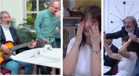 Раде Рогожаров направи позитивен хаос во утринска програма, водителите плачеа од смеа (ВИДЕО)