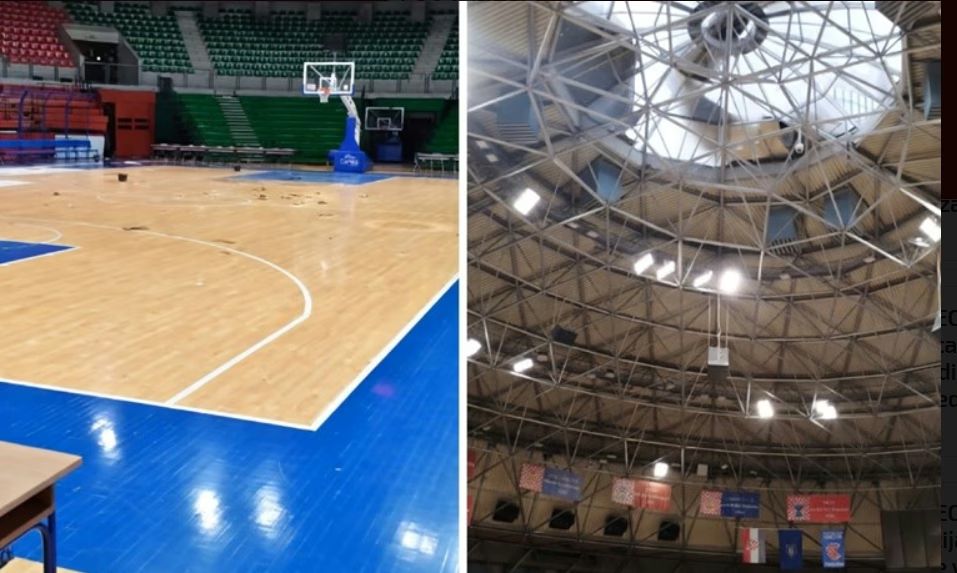 Ужасно: Се сруши кровот на култната сала „Дражен Петровиќ“ во Загреб (ВИДЕО)