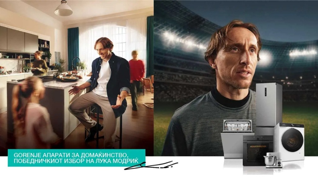 Лука Модриќ е нов бренд амбасадор на Gorenje