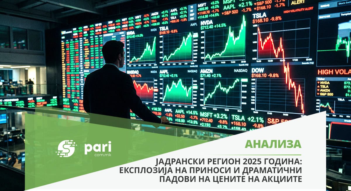 КОЈ НАЗДРАВУВАШЕ, А КОЈ ПАНИЧЕШЕ ВО 2025 година на берзите во Адриа Јадранскиот регионот?