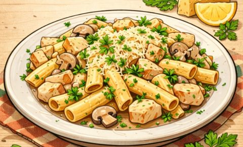 Брзи кремасти тестенини со пилешко и печурки готови за 20 минути