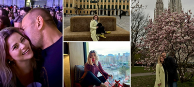 Дани Димитровска вљубена со сопругот во Виена – ја бакнува на концерт, позираат заедно (фото)