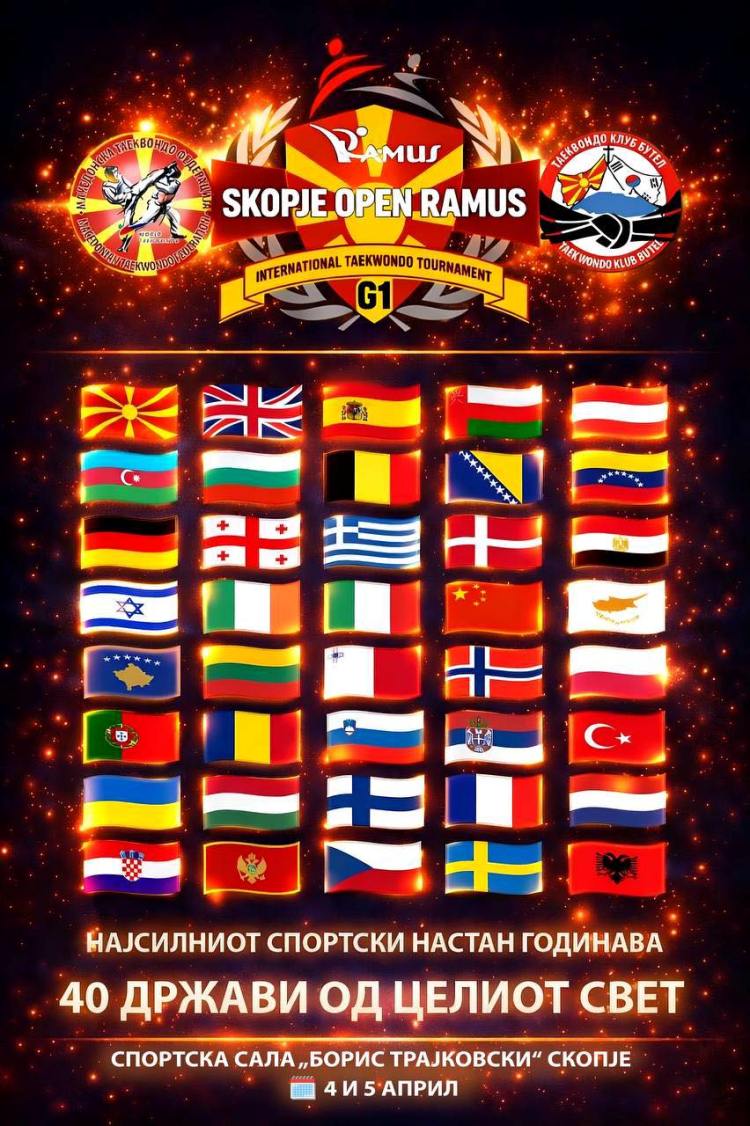 „Скопје опен Рамус Г-1“ ја собира светската таеквондо елита во Скопје
