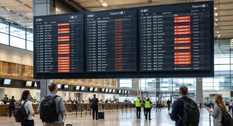 Тотален колапс на аеродромот Бранденбург во Берлин поради штрајк – вработените во јавниот превоз бараат повисоки плати