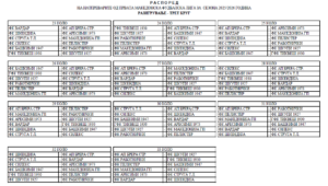 Познат комплетниот распоред за третиот круг од ПМФЛ