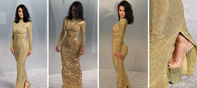 „Едвај се движи во штиклите за стриптиз и тесниот фустан“ – Ким Кардашијан во проблематичен аутфит по Оскари 2026 (видео)