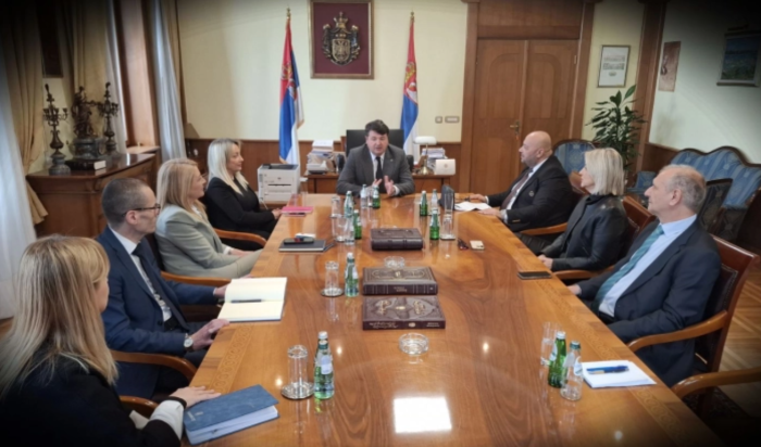 Претседателот на Уставиот суд Костадиновски на средба со неговиот српски колега Петров