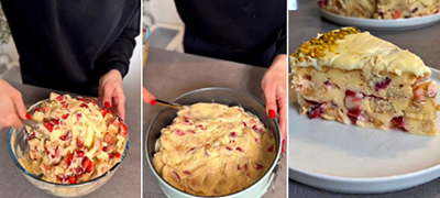 Торта со пудинг, јагоди и банани – готова за 10 минути