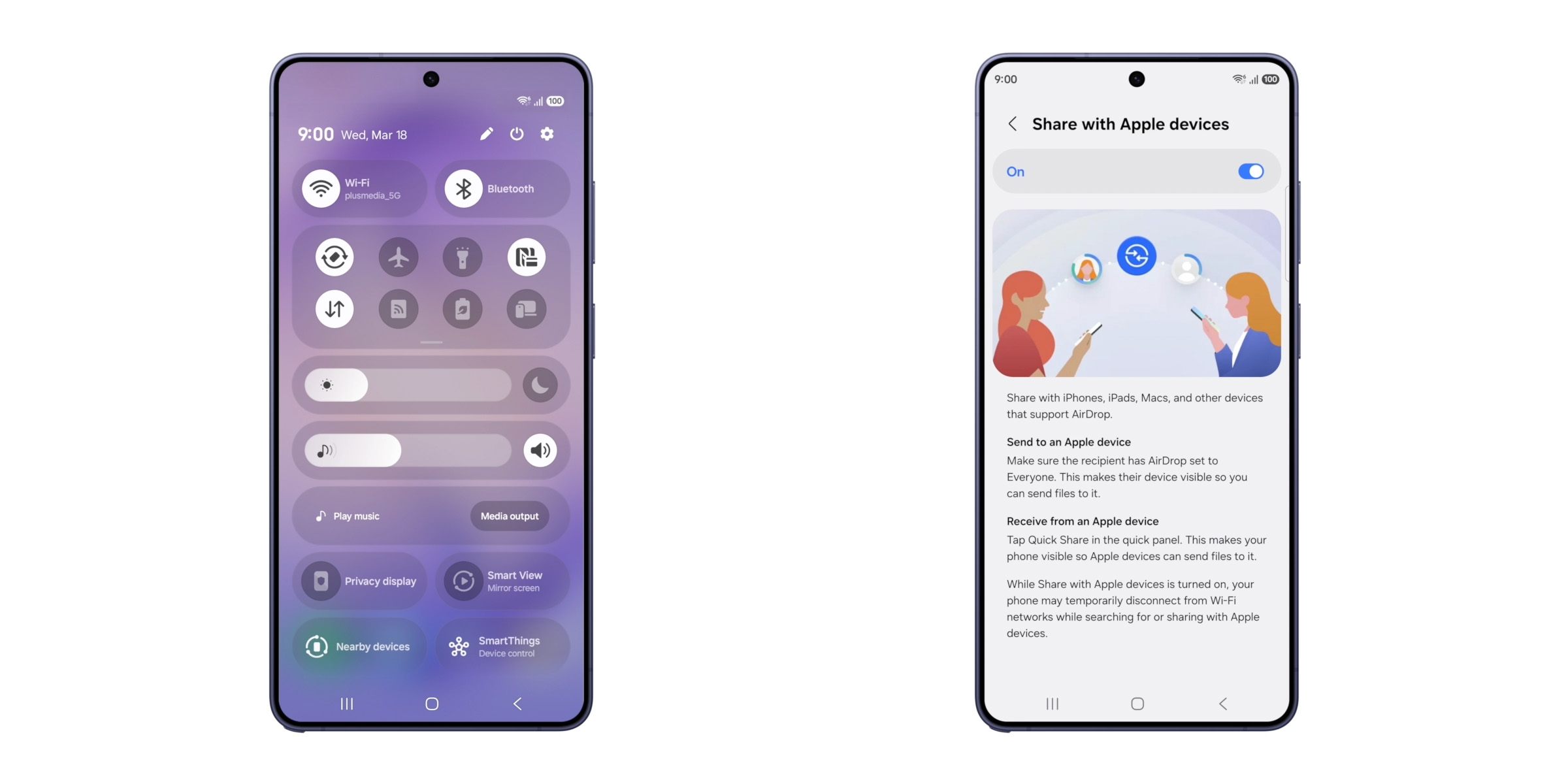 Samsung воведува AirDrop поддршка за Quick Share функцијата на Galaxy S26 серијата