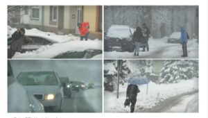 (ВИДЕО) Ветерот корне дрвја и носи покриви во Хрватска: Училиштата се затворени во 4 окрузи, снегот го парализира сообраќајот