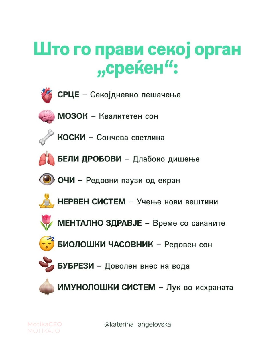 Што го прави секој орган среќен