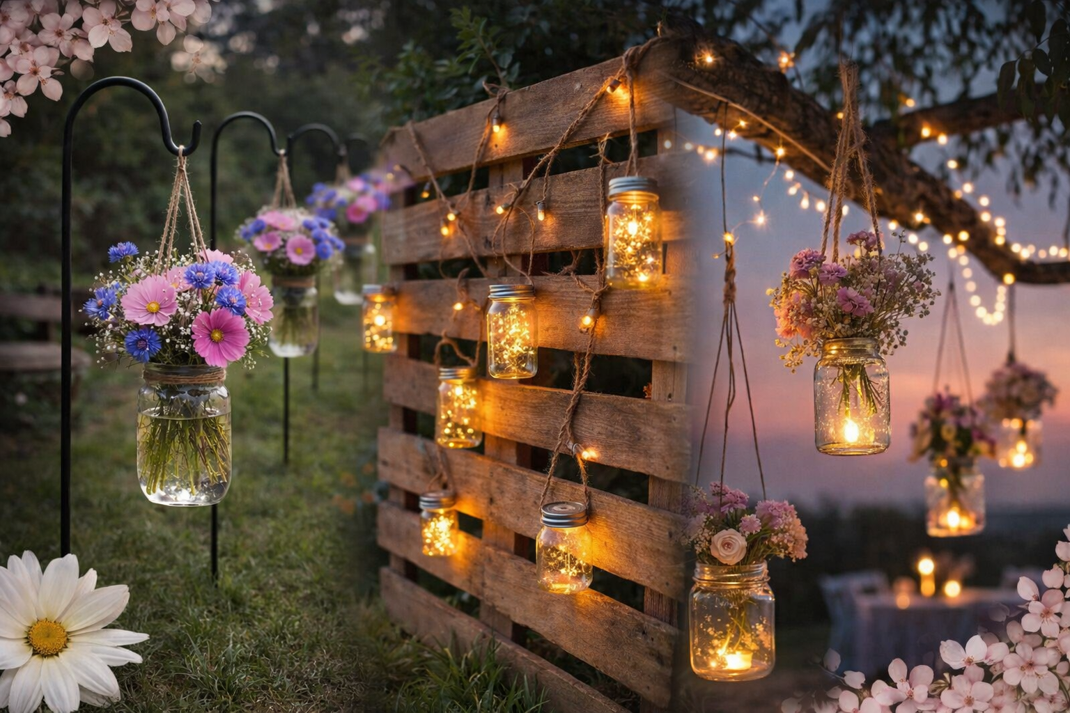 Не фрлајте ги старите тегли: Искористете ги и направете осветлување за вашиот балкон или градина