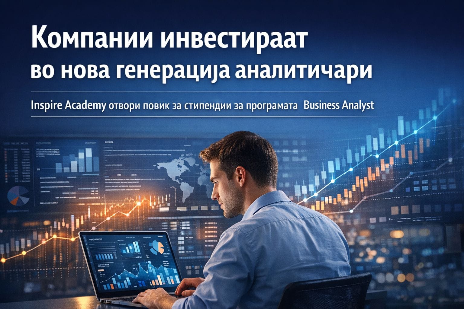 Компании инвестираат во нова генерација аналитичари: Inspire Academy отвори повик за стипендии за Business Analyst програмата