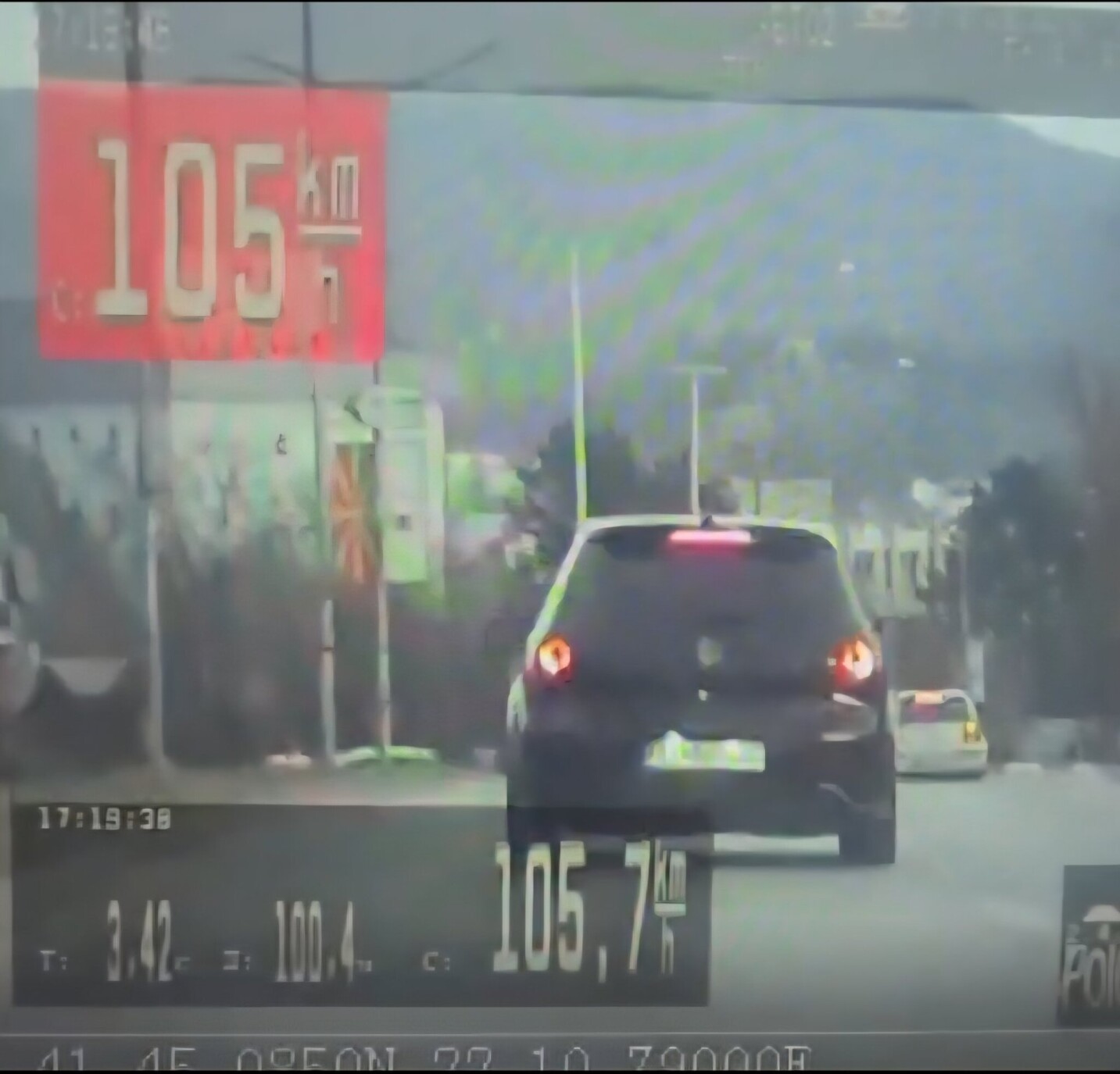 Дивеење низ Штип: 21-годишник фатен со 105 км/ч во населено место