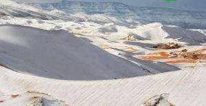 Редок природен феномен: Падна снег на Сахара