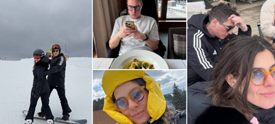 Атанас Атанасовски и сопругата уживаат на Копаоник – прегрнати на сноуборд, таа му прави фотки скришно
