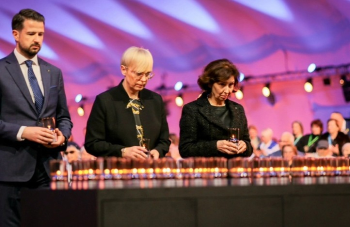 Претседателката Сиљановска-Давкова на комеморација за македонските Евреи во Меморијалниот и музејски комплекс „Треблинка“ во Полска