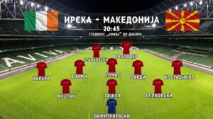 Со неколку измени во тимот против Ирците: Елмас со поофанзивна улога, се враќа Костадинов