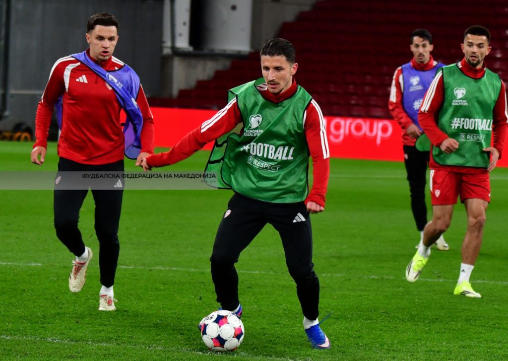 Македонија тренираше на „Паркен“ – тревникот на кој утре посакуваме ново чудо! (ФОТО)