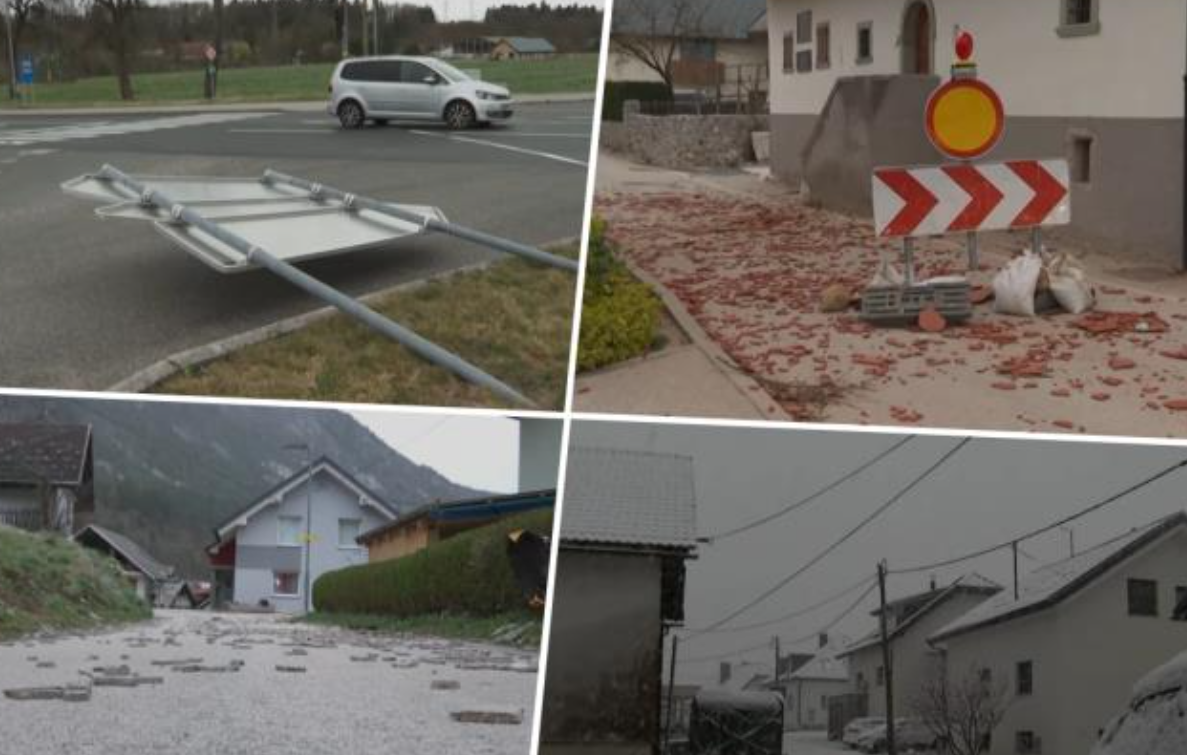 (ВИДЕО) СОБОРЕНИ ДРВЈА И ОШТЕТЕНИ ПОКРИВИ: Невремето ја зафати и Словенија