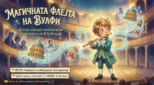 Премиера на концертот за деца „Магичната флејта на Вулфи“