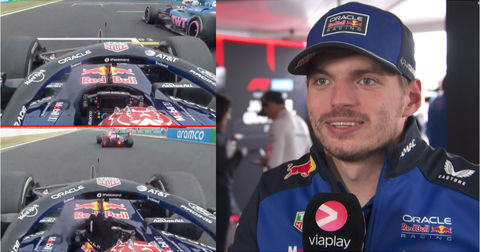 Ироничниот Верстапен стана хит: Му мафна на ривал кога го помина на патеката (ВИДЕО)