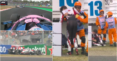 Страшено излетување во Формула 1: Младиот Берман удри во бариерите со „50-џи“ (ВИДЕО)