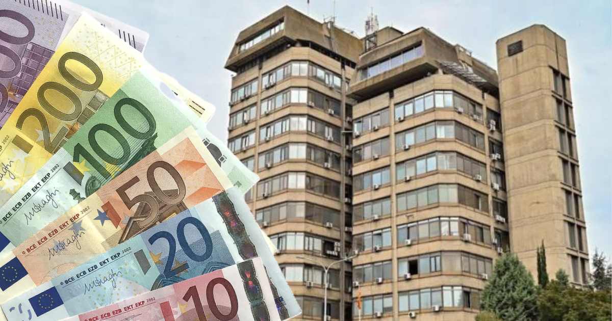 Трошокот за клучното раководство и Советот на Народната банка пораснал за 24,8 насто, просек нето плата по вработен изнесува околу 1.310 евра месечно