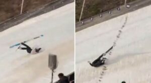 Хорор пад од ски-скокалницата во Викерсунд: Се вртеше без контрола и падна на глава (ВИДЕО)