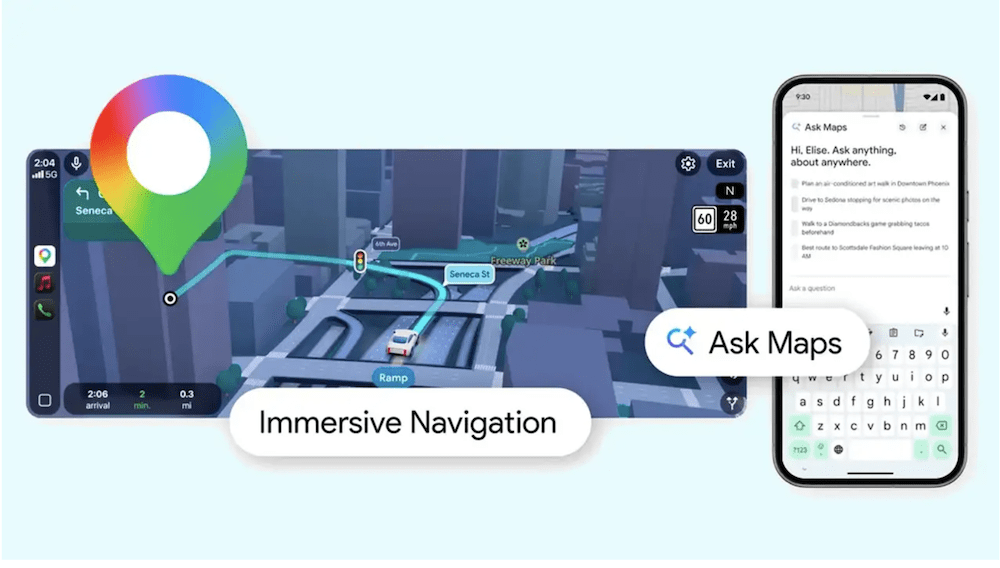Gemini AI влегува во Google Maps: нова функција за разговор и 3D Immersive навигација