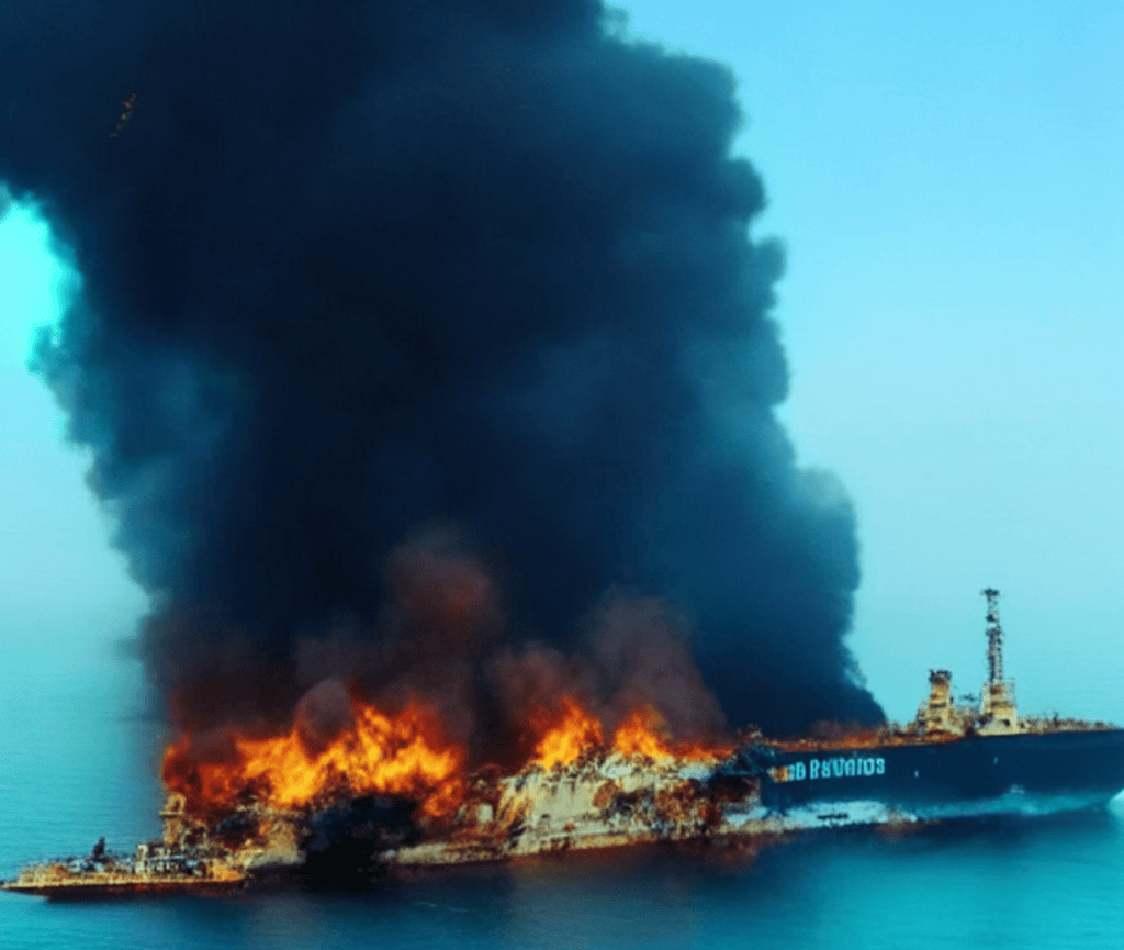 ТУРСКИ НАФТЕН ТАНКЕР ПОГОДЕН СО ДРОН во Црното Море кај Истанбул