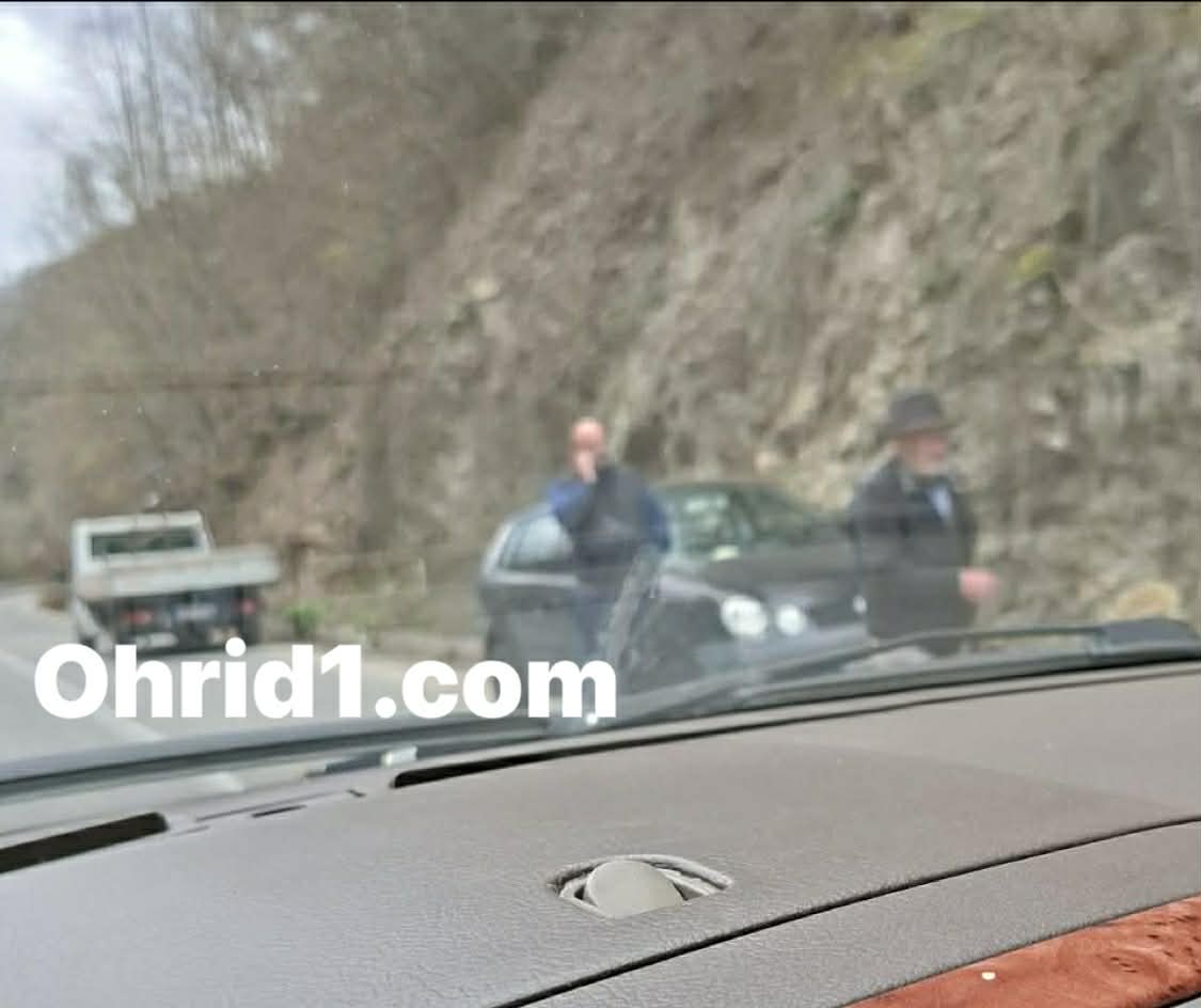 Одрон на патот Струга–Дебар: оштетено возило, сообраќајот отежнат