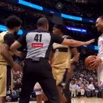 Масовна тепачка во НБА лигата: Летаа тупаници, страдаше снимател и камера (Видео)
