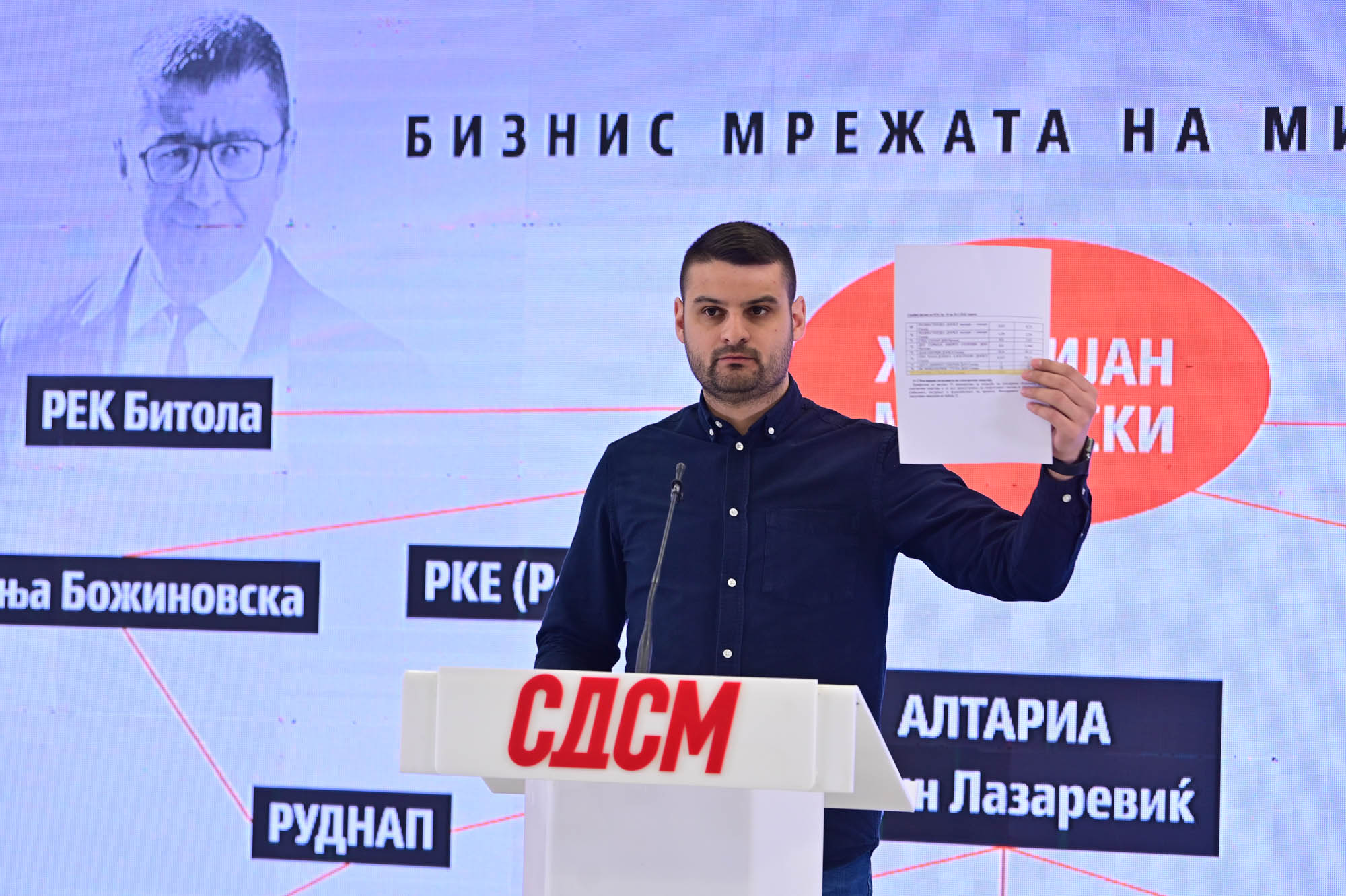 (ВИДЕО) Димитријевиќ: Сања Божиновска внесува фирма од црната листа на САД во бизнис мрежата на Мицкоски