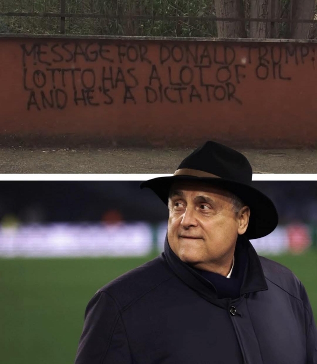 Морбидна порака во Рим за Лотито – ултрасите на Лацио го повикаа Трамп! (ФОТО)