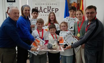 Заврши Пионерската лига Охрид 2026 во шах, најдобра екипата од ООУ „Свети Климент Охридски“