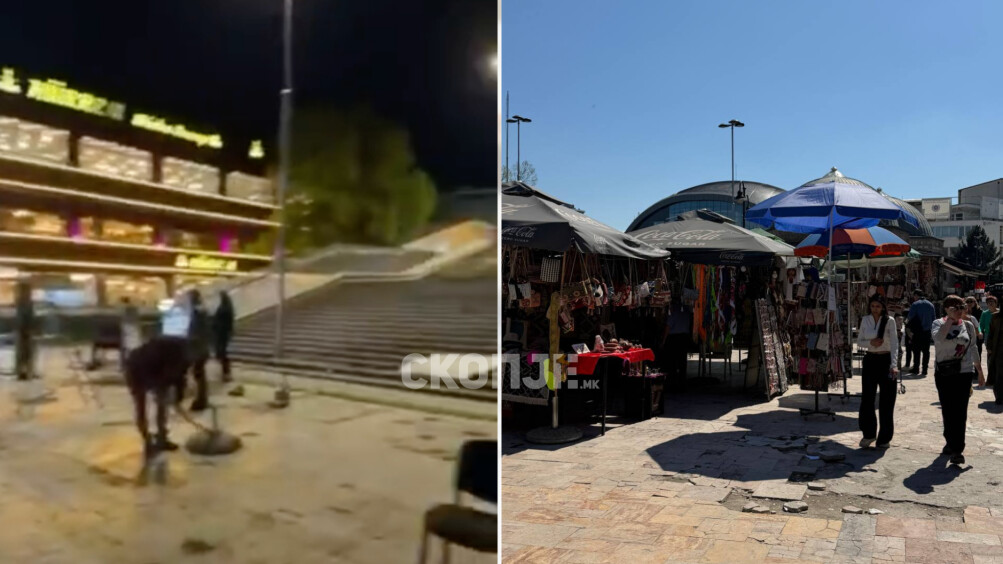  Ноќна акција: „Исчезнаа“ тезгите на влезот од Чаршијата